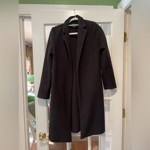 Zara chocolate brown lapel coat